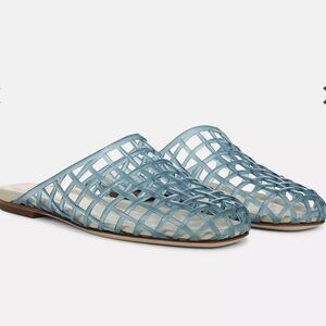 Vince Blue Woven Flats